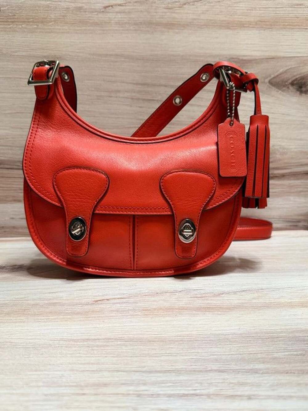 Coach Legacy Amanda Red Leather Cross-body 19925 Pristine